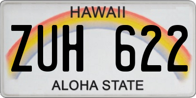 HI license plate ZUH622