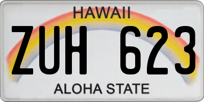 HI license plate ZUH623