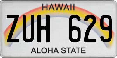 HI license plate ZUH629