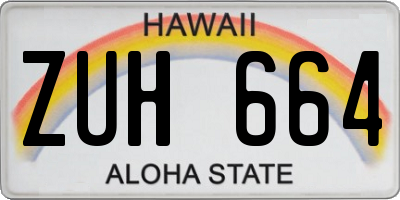 HI license plate ZUH664