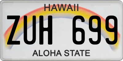 HI license plate ZUH699