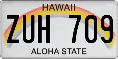 HI license plate ZUH709