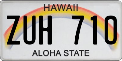 HI license plate ZUH710