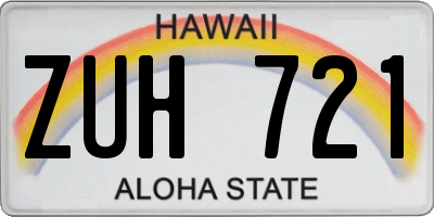 HI license plate ZUH721