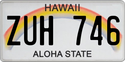 HI license plate ZUH746
