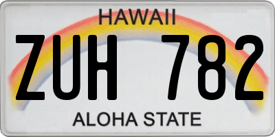 HI license plate ZUH782