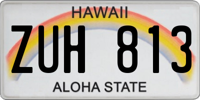 HI license plate ZUH813