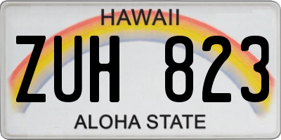 HI license plate ZUH823