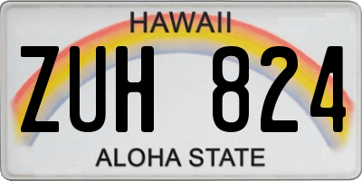 HI license plate ZUH824