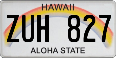 HI license plate ZUH827