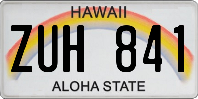HI license plate ZUH841