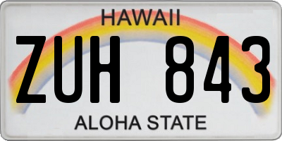 HI license plate ZUH843
