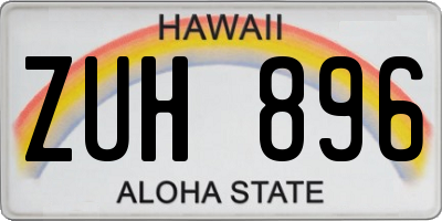 HI license plate ZUH896