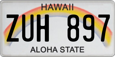 HI license plate ZUH897