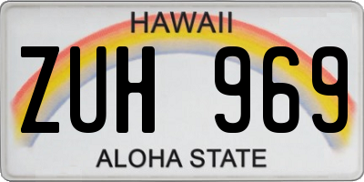 HI license plate ZUH969