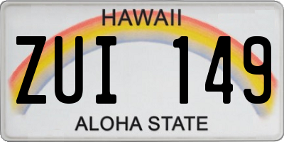 HI license plate ZUI149