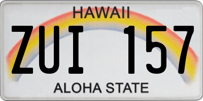 HI license plate ZUI157
