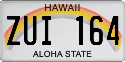 HI license plate ZUI164