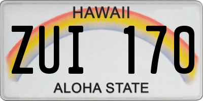 HI license plate ZUI170