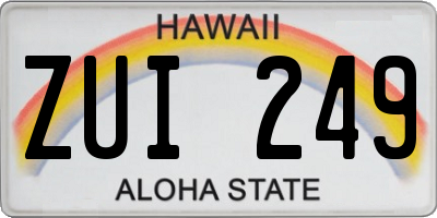 HI license plate ZUI249