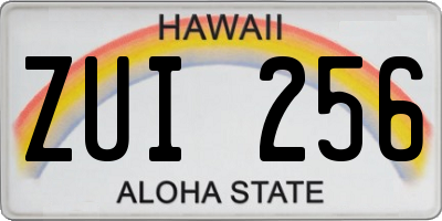 HI license plate ZUI256