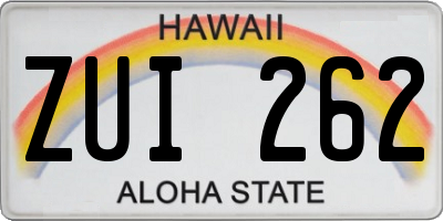 HI license plate ZUI262