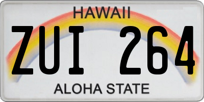 HI license plate ZUI264