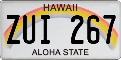 HI license plate ZUI267