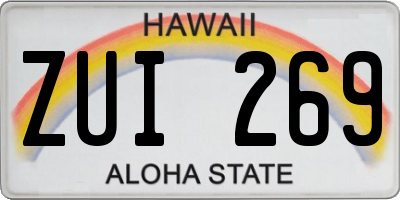 HI license plate ZUI269