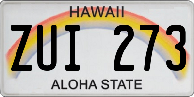 HI license plate ZUI273
