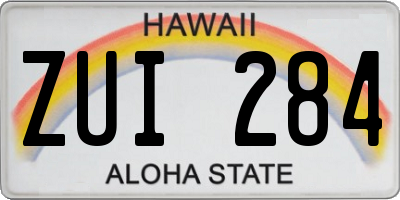 HI license plate ZUI284