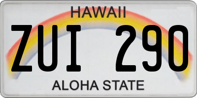 HI license plate ZUI290