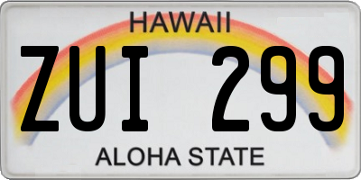 HI license plate ZUI299