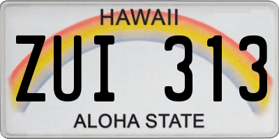 HI license plate ZUI313
