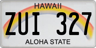 HI license plate ZUI327