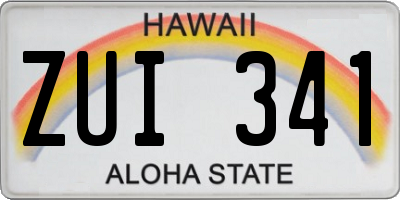 HI license plate ZUI341