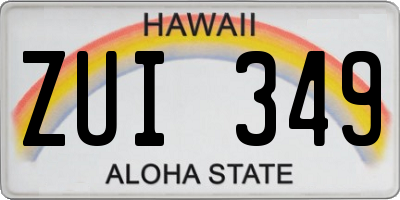 HI license plate ZUI349