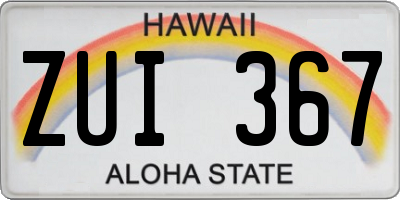 HI license plate ZUI367