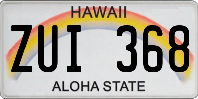 HI license plate ZUI368