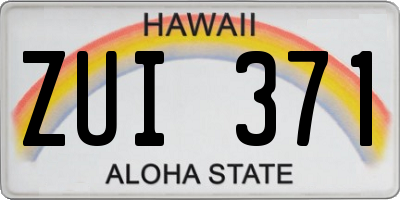 HI license plate ZUI371