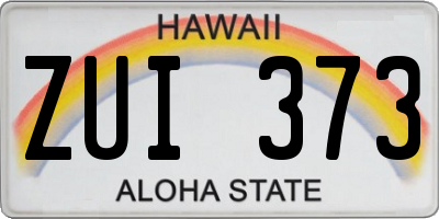 HI license plate ZUI373