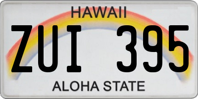 HI license plate ZUI395