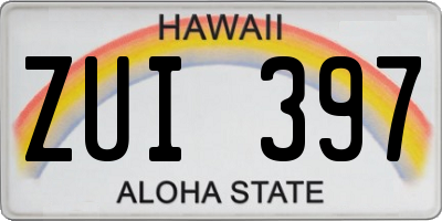 HI license plate ZUI397