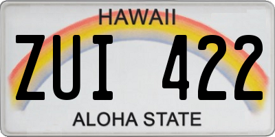 HI license plate ZUI422
