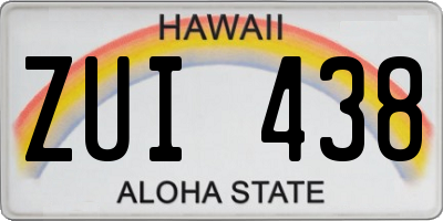 HI license plate ZUI438