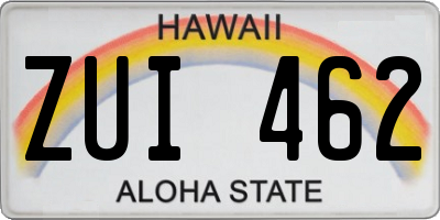 HI license plate ZUI462