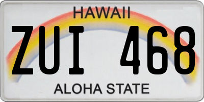 HI license plate ZUI468