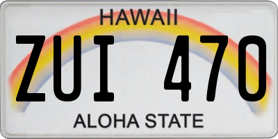 HI license plate ZUI470
