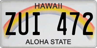 HI license plate ZUI472