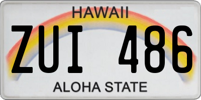 HI license plate ZUI486